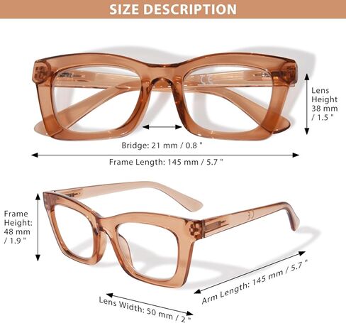 Oversized Square Reading Glasses for Women Spring Hinge Blue light Blocking Computer Readers for Women in Saudi Arabia