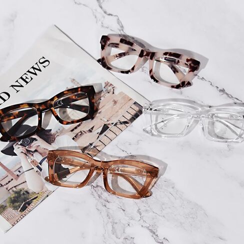 Oversized Square Reading Glasses for Women Spring Hinge Blue light Blocking Computer Readers for Women in Saudi Arabia