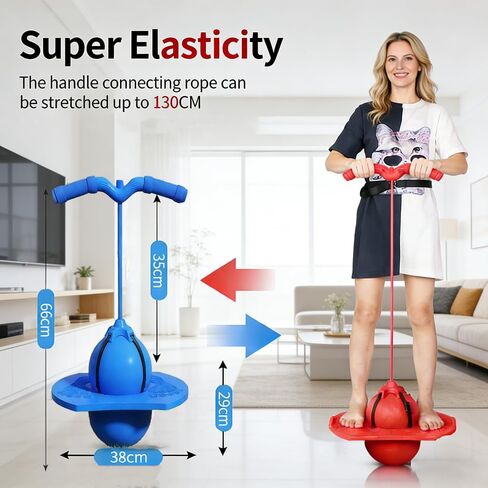 2026 new alance Ball，Jumper with Handle and Ball Pump，erfect for Balance, Coordination, And Fitness，Pogo Bouncing Ball Safe and Fun pogo ball for Adults，Indoor & Outdoor Fun in Kuwait