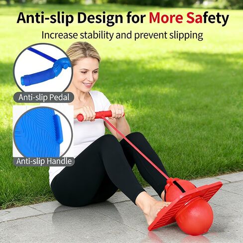 2026 new alance Ball，Jumper with Handle and Ball Pump，erfect for Balance, Coordination, And Fitness，Pogo Bouncing Ball Safe and Fun pogo ball for Adults，Indoor & Outdoor Fun in Kuwait