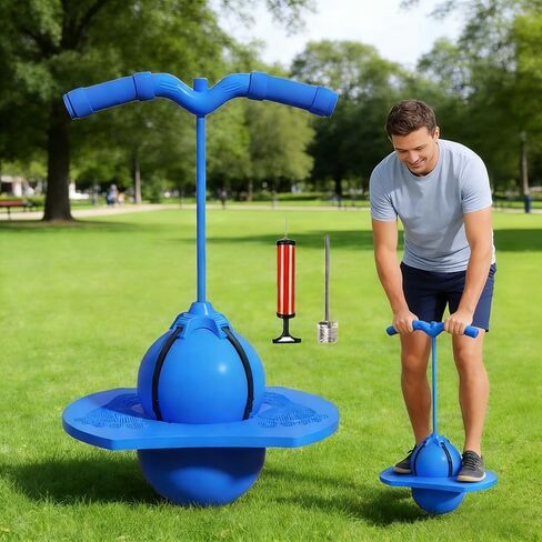 2026 new alance Ball，Jumper with Handle and Ball Pump，erfect for Balance, Coordination, And Fitness，Pogo Bouncing Ball Safe and Fun pogo ball for Adults，Indoor & Outdoor Fun in Kuwait