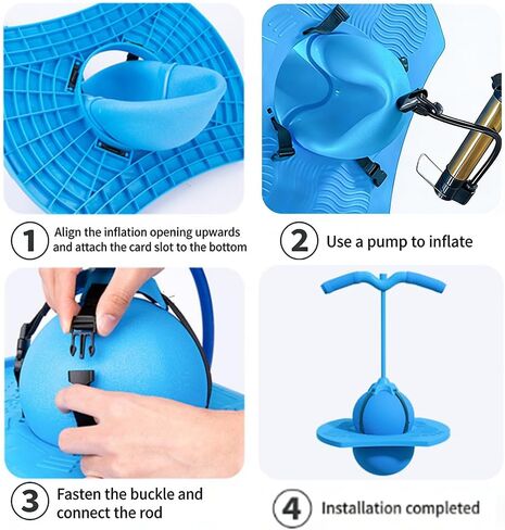 2026 new alance Ball，Jumper with Handle and Ball Pump，erfect for Balance, Coordination, And Fitness，Pogo Bouncing Ball Safe and Fun pogo ball for Adults，Indoor & Outdoor Fun in Kuwait