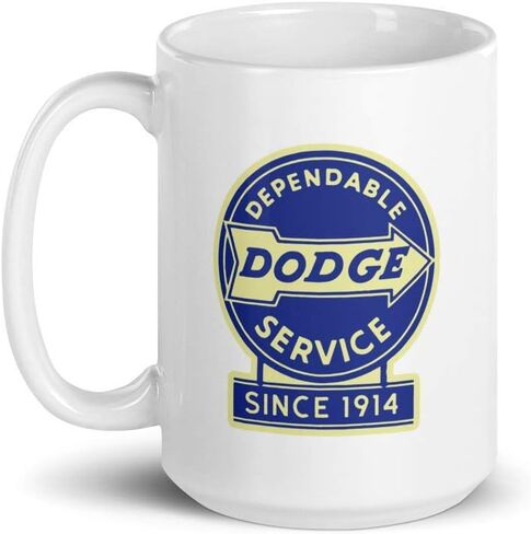 Dodge Dependable Service Badge White Mug - 15 oz in Kuwait