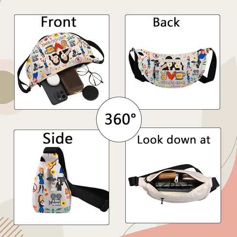 LEVLO Funny Luke's Crossbody Bag Luke's Fans Gift Peace Love Luke's Shoulder Bag Lorelai Luke's Merch in Saudi Arabia