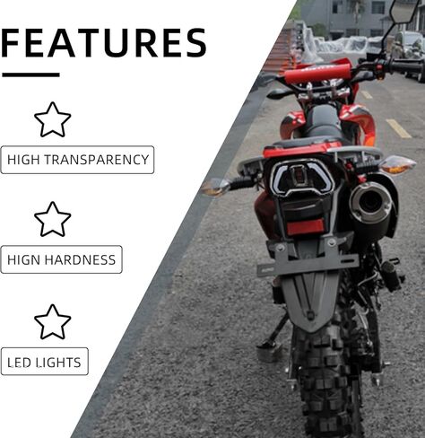 Tail Light for Hawk 250,LED Dirt Bike Taillight Wick for Hawk250 in Kuwait