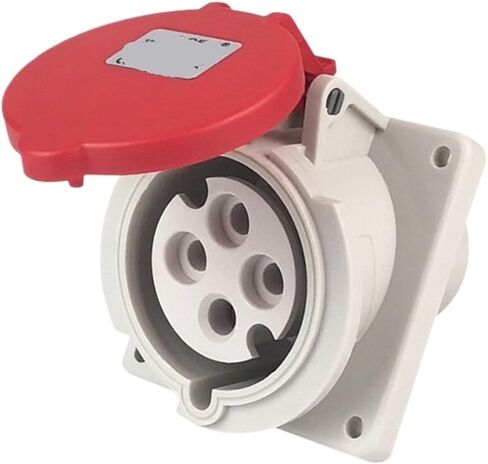 Waterproof Industrial Socket Concealed Inclined Seat 220V Aviation Plug Non Explosion Proof 3-pin 4-Wire 5-Hole 16A32A(5-core32aconcealedinclinedseat) in Saudi Arabia