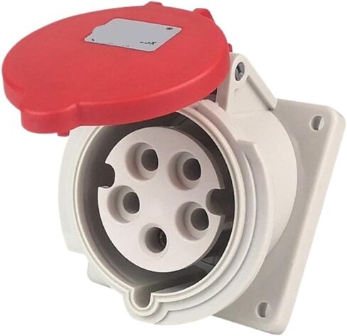 Waterproof Industrial Socket Concealed Inclined Seat 220V Aviation Plug Non Explosion Proof 3-pin 4-Wire 5-Hole 16A32A(5-core32aconcealedinclinedseat) in Saudi Arabia