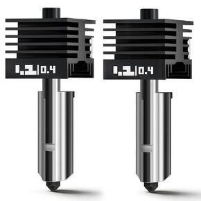 قطعتان 0.4 مم من الخيزران H2/P2S Hotend Kit لطابعة Bambu Lab P2S H2S H2C H2D ثلاثية الأبعاد، جميع المعادن 500 درجة مئوية استبدال رأس الطباعة الساخنة مع فوهة فولاذية صلبة، كتلة سخان، أجزاء طابعة ثلاثية الأبعاد من سلسلة H2 in Kuwait