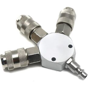 3-WAY MANIFOLD Quick Coupler 1/4''NPT Connector Air Hose Coupling Pneumatic Tools European American Universal Style in Kuwait