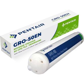 مرشح استبدال غشاء التناضح العكسي Pentair GRO-50EN 1:1 - خرطوشة RO عالية الكفاءة 50 GPD مع التحكم في التدفق، وصمام فحص وتركيبات توصيل سريعة لترشيح المياه تحت الحوض 4004424 in Kuwait