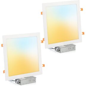 11 بوصة مربعة LED ضوء السقف راحة 5CCT للمطبخ التحديثية، رقيقة جدا يمكن رقاقة النازل رطبة تصنيف للحمام، 24W عكس الضوء 1920LM لغرفة المعيشة ETL FCC in Kuwait