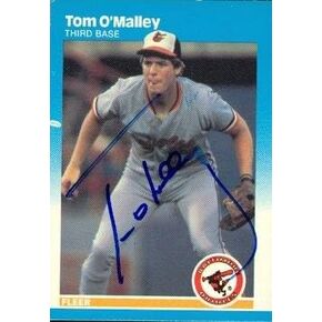 مستودع التوقيعات 50826 بطاقة بيسبول موقعة من Tom O Malley بالتيمور أوريولز 1987 رقم Fleer .477 in Kuwait
