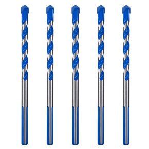 5 Piece Masonry Drill Bit Set for Concrete Tile Glass Ceramic Brick, 15/64" Solid Carbide Drill Bit with Triangle Handle,Tungsten Steel Alloy Tip in Saudi Arabia