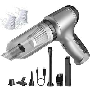 Mini Handheld Vacuum Cleaner Cordless - Car Vacuum Portable Rechargeable with High Power Brushless Motor 12000 PA Strong Suction 3 in 1 Mini Hand Vacuum (Grey) in Kuwait