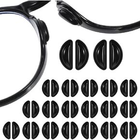20 Pairs Eyeglass Nose Pads Anti Slip, 3.5 mm Adhesive Eye Glasses Nose Pad Non Slip Silicone Noses Pad for Eyeglass Anti-Slip Noses Pads, Silicone GlassesNose Grips for Plastic Frames Reading, Black in Kuwait