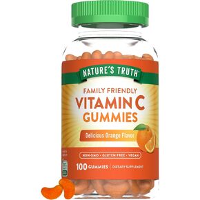 Nature's Truth Vitamin C Gummies | 250 mg Vitamin C | Orange Flavor | 100 Count | Vegan, Non-GMO & Gluten Free Supplement in Saudi Arabia
