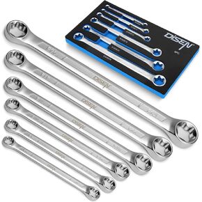 مجموعة مفاتيح ربط E-Torx مكونة من 6 قطع من DISEN، مجموعة مفاتيح ربط نهاية صندوق مزدوج، فولاذ CR-V، مجموعة مفاتيح ربط تتضمن E6*E8، E7*E11،E10*E12، E14*E18، E16*E22 وE20*E24 in Kuwait