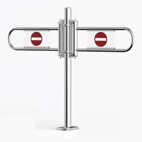 Automatic & Manual Metal Swing Gate for Supermarket Entrance, Durable Unidirectional Security Door for Warehouse & Cashier Counter, Heavy-Duty Closing Fence Gate in Kuwait