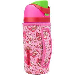 Water Bottle Sleeve with Handle for Owala Kids FreeSip 16 oz, Water Bottle Scratch Resistant Sleeve, Neoprene Cover Compatible with Owala 16 oz for Boys Girls to School Travel (Pink Unicorn) in Saudi Arabia