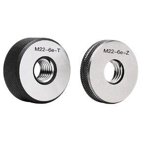 1 مجموعة (1 * GO + 1 * NOGO) 6e M20-M27 القياسية متري غرامة الأسنان موضوع حلقة قياس أداة قياس M20M22M24M27(M20X1 6e T Z) in Kuwait