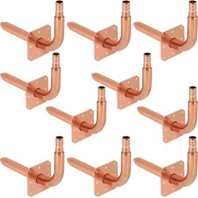 (Znkiok®10 Pack) تركيبات Pex مقاس 1/2 بوصة، كوع خارجي من النحاس مع شفة حائط 1/2 بوصة × 6 بوصة، لأنظمة السباكة Pex B وC، معتمد من UPC، NSF/ANSI 61. in Kuwait