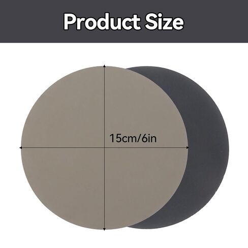 Klmnop 6 Inch 60 Pcs Wet Dry Sanding Discs Hook and Loop, 1000 1500 2000 3000 5000 Grit Sandpaper Silicon Carbide for Random Orbital Sander, Automotive Metal Sanding Polishing, Wood Finishing(Grey) in Kuwait