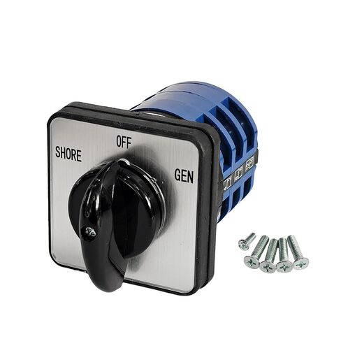 مفتاح نقل دوار يدوي ثلاثي الطور يناسب منزل شاحنة قارب RV - Shore-Off-Gen 3 أوضاع 120/240 فولت 30 أمبير تيار متردد، 12 محطة طرفية in Kuwait