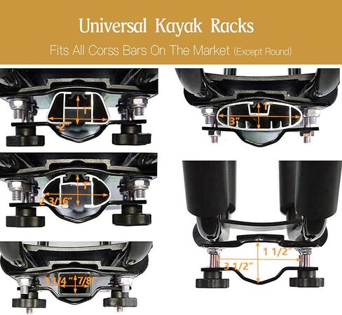 Taelakeni 2 Pairs Kayak Carrier Racks, Universal Cars Kayak Canoe Roof Rack for SUV, Jeeps in Saudi Arabia