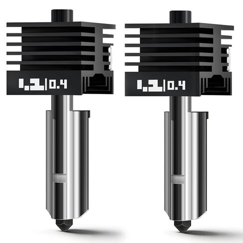 قطعتان 0.4 مم من الخيزران H2/P2S Hotend Kit لطابعة Bambu Lab P2S H2S H2C H2D ثلاثية الأبعاد، جميع المعادن 500 درجة مئوية استبدال رأس الطباعة الساخنة مع فوهة فولاذية صلبة، كتلة سخان، أجزاء طابعة ثلاثية الأبعاد من سلسلة H2 in Kuwait