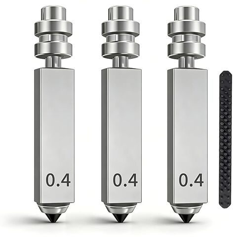 3PK 0.4 مم Kobra X فوهات فوهات فولاذية صلبة مدمجة سريعة التبديل وتدفق عالي السرعة وفوهات أنبوب الحلق مجموعة رأس الطباعة الطارد نهاية ساخنة لـ Anycubic Kobra X in Kuwait