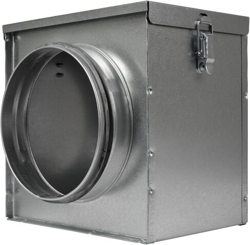 Repa Market 6" Duct Air Filter Box – Galvanized Steel Inline Dryer Filter Housing for Round Duct - EPDM Rubber Gaskets – Easily Serviceable Lint Trap – Intake Ventilation, Home Improvement in Kuwait