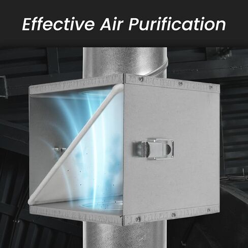 Repa Market 6" Duct Air Filter Box – Galvanized Steel Inline Dryer Filter Housing for Round Duct - EPDM Rubber Gaskets – Easily Serviceable Lint Trap – Intake Ventilation, Home Improvement in Kuwait