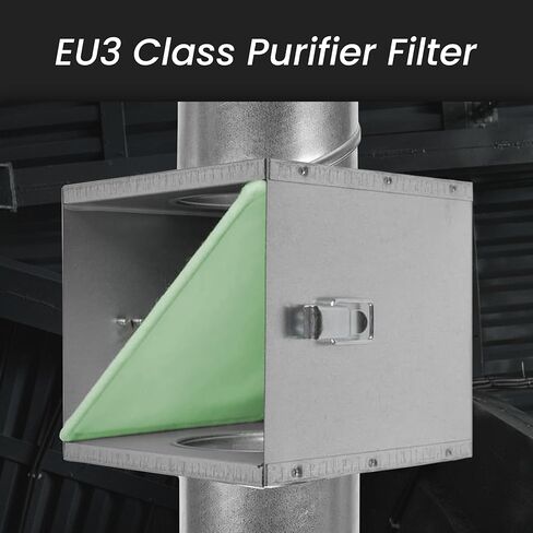Repa Market 6" Duct Air Filter Box – Galvanized Steel Inline Dryer Filter Housing for Round Duct - EPDM Rubber Gaskets – Easily Serviceable Lint Trap – Intake Ventilation, Home Improvement in Kuwait