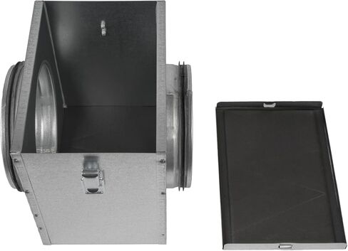Repa Market 6" Duct Air Filter Box – Galvanized Steel Inline Dryer Filter Housing for Round Duct - EPDM Rubber Gaskets – Easily Serviceable Lint Trap – Intake Ventilation, Home Improvement in Kuwait