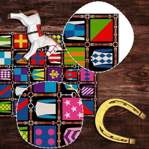 كنتاكي الجدول عداء سباق الخيل الديكور ديربي الوقت المنزل غرفة الطعام طاولة المطبخ ديكور (13 "× 108") in Kuwait