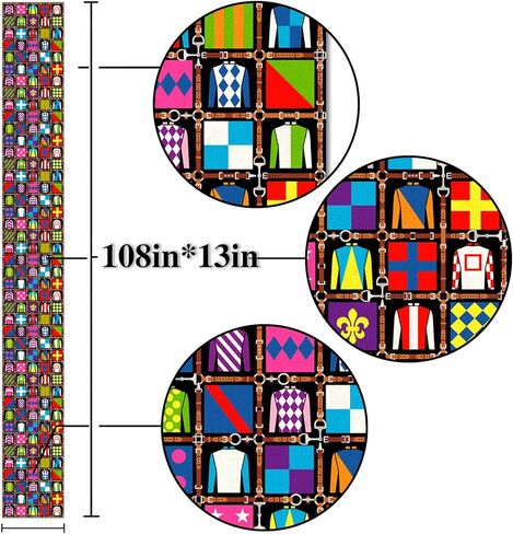 كنتاكي الجدول عداء سباق الخيل الديكور ديربي الوقت المنزل غرفة الطعام طاولة المطبخ ديكور (13 "× 108") in Kuwait