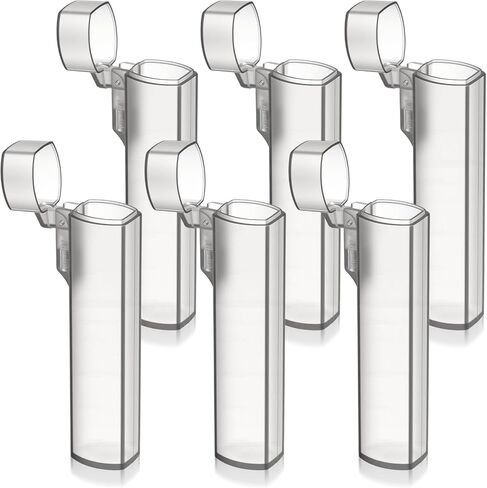6Pcs Pocket Toothpick Holder, Portable Tooth Pick Holder, Pocket Clear Gray Toothpick Dispenser for Travel, Outdoor Camping Sticks Mini Safety Pins in Kuwait