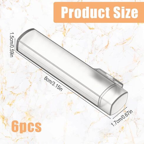 6Pcs Pocket Toothpick Holder, Portable Tooth Pick Holder, Pocket Clear Gray Toothpick Dispenser for Travel, Outdoor Camping Sticks Mini Safety Pins in Kuwait