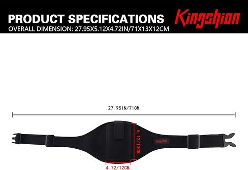 Mic Belt for Fitness Instructors - Black Neoprene Portable Mic Holder, Waterproof & Adjustable Length Microphone Waist Belt in Kuwait