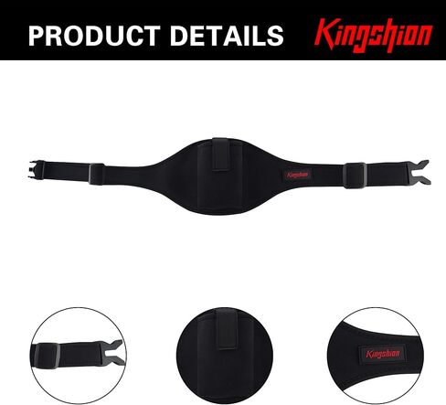 Mic Belt for Fitness Instructors - Black Neoprene Portable Mic Holder, Waterproof & Adjustable Length Microphone Waist Belt in Kuwait