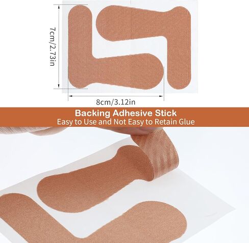 40 PCS Thumb Support Tape, Elastic Self Adhesive Thumb Tape for Pain Relieving, Arthritis Patch Protecting Straps for Housework, Sport, Sprains, Joint Support (L-Shaped, Skin Color) in Kuwait