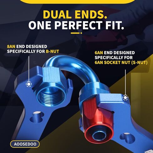 Adjustable AN Fittings Wrench AN Wrench for AN Hose Fitting Adapters AN Fitting Tool 3AN-16AN Lightweight Aluminum Black. With a Double Hose End Fitting Wrench 6AN Socket-AN8 B-nut Blue in Saudi Arabia
