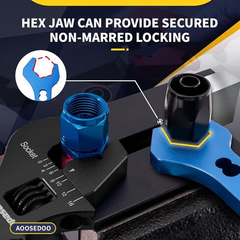 Adjustable AN Fittings Wrench AN Wrench for AN Hose Fitting Adapters AN Fitting Tool 3AN-16AN Lightweight Aluminum Black. With a Double Hose End Fitting Wrench 6AN Socket-AN8 B-nut Blue in Saudi Arabia