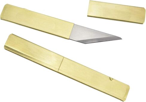 Right Hand/Wood Carving Japanese Kiridashi Knife/Brass (Japan Import) in Kuwait