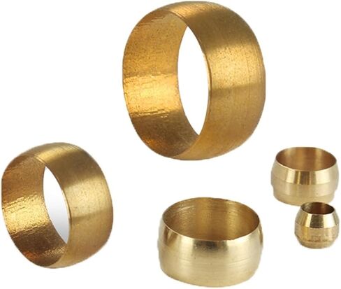 10pc Brass Double Taper Ferrule 4 6 8 10mm OD Compression Sleeve Seal Ring fittings Tube Centralized lubrication system(Tube OD 10mm) in Kuwait