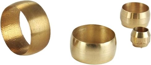 10pc Brass Double Taper Ferrule 4 6 8 10mm OD Compression Sleeve Seal Ring fittings Tube Centralized lubrication system(Tube OD 10mm) in Kuwait
