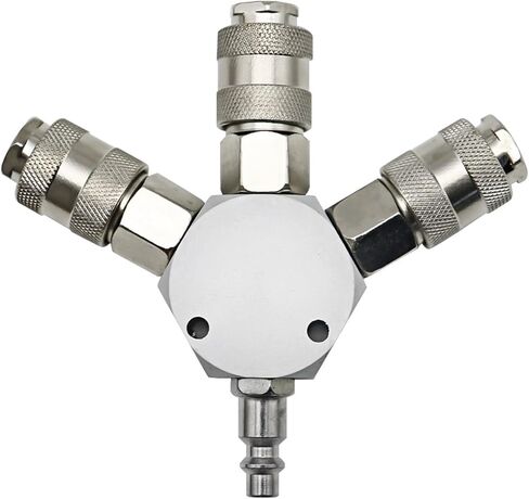 3-WAY MANIFOLD مقرنة سريعة 1/4 ''NPT موصل خرطوم هواء اقتران أدوات تعمل بالهواء المضغوط النمط الأوروبي الأمريكي العالمي in Kuwait
