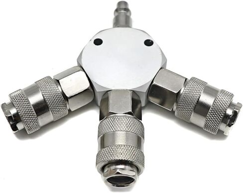 3-WAY MANIFOLD مقرنة سريعة 1/4 ''NPT موصل خرطوم هواء اقتران أدوات تعمل بالهواء المضغوط النمط الأوروبي الأمريكي العالمي in Kuwait