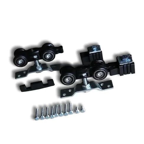 1 Set Solid Wood Sliding Door Track Pulley with Install Buffer Hanging Wheels Full - Set Hardware for Home Use in Saudi Arabia