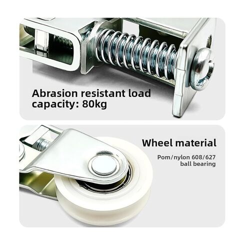 Smooth and Silent Wardrobe Sliding Door Wheels with Reset Function Wear Corrosion-Resistant Bearing Wheels Thickened in Saudi Arabia